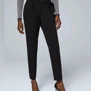 NWT WHBM High Waist Tapered Ankle Black Pants - Size 4 P